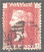 Great Britain Scott 33 Used Plate 114 - OI